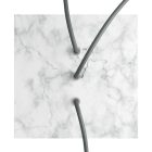 Square rosette – Set of ceiling rosettes with 3 holes arranged in a row and 4 side holes, 200 mm