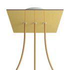 Square rosette – Set of ceiling rosettes with 3 holes arranged in a row and 4 side holes, 200 mm