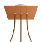 Square rosette – Set of ceiling rosettes with 3 holes arranged in a row and 4 side holes, 200 mm