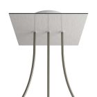 Square rosette – Set of ceiling rosettes with 3 holes arranged in a row and 4 side holes, 200 mm