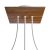  Square Rose-One with 3 row holes and 4 side holes ceiling rose kit, 200 mm