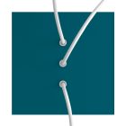 Square rosette – Set of ceiling rosettes with 3 holes arranged in a row and 4 side holes, 200 mm