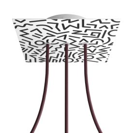    Square Rose-One 3-row hole and 4-side hole ceiling rose set, 200 mm - PROMO