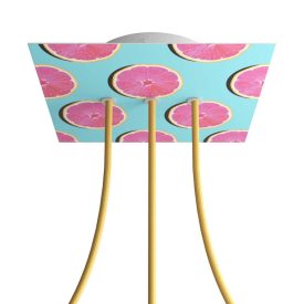    Square Rose-One 3-row hole and 4-side hole ceiling rose set, 200 mm - PROMO