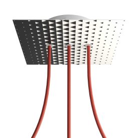    Square Rose-One 3-row hole and 4-side hole ceiling rose set, 200 mm - PROMO