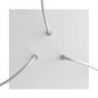 Square ceiling rose – A ceiling rose set with 3 holes and 4 side holes, 200 mm