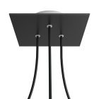 Square ceiling rose – A ceiling rose set with 3 holes and 4 side holes, 200 mm