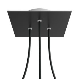   Square ceiling rose – A ceiling rose set with 3 holes and 4 side holes, 200 mm