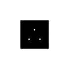 Square ceiling rose – A ceiling rose set with 3 holes and 4 side holes, 200 mm