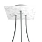 Square ceiling rose – A ceiling rose set with 3 holes and 4 side holes, 200 mm