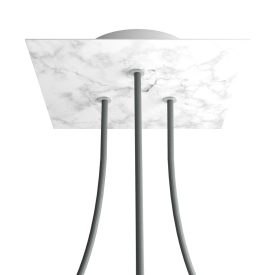   Square ceiling rose – A ceiling rose set with 3 holes and 4 side holes, 200 mm