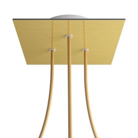   Square ceiling rose – A ceiling rose set with 3 holes and 4 side holes, 200 mm