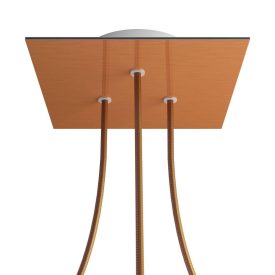   Square ceiling rose – A ceiling rose set with 3 holes and 4 side holes, 200 mm