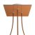  Square Rose-One 3 hole and 4 side hole ceiling rose kit, 200mm