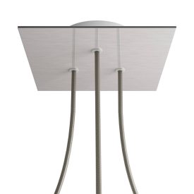   Square ceiling rose – A ceiling rose set with 3 holes and 4 side holes, 200 mm