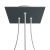 Square ceiling rose – A ceiling rose set with 3 holes and 4 side holes, 200 mm