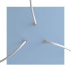 Square ceiling rose – A ceiling rose set with 3 holes and 4 side holes, 200 mm