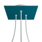 Square ceiling rose – A ceiling rose set with 3 holes and 4 side holes, 200 mm