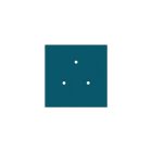 Square ceiling rose – A ceiling rose set with 3 holes and 4 side holes, 200 mm