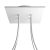  Square Rose-One 4 hole and 4 side hole ceiling rose kit, 200mm