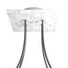 Square ceiling rose – A ceiling rose set with 4 holes and 4 side holes, 200 mm