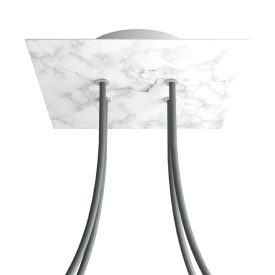   Square ceiling rose – A ceiling rose set with 4 holes and 4 side holes, 200 mm