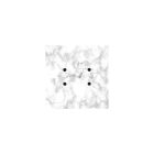 Square ceiling rose – A ceiling rose set with 4 holes and 4 side holes, 200 mm