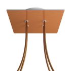 Square ceiling rose – A ceiling rose set with 4 holes and 4 side holes, 200 mm