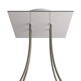   Square ceiling rose – A ceiling rose set with 4 holes and 4 side holes, 200 mm