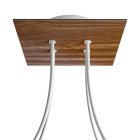 Square ceiling rose – A ceiling rose set with 4 holes and 4 side holes, 200 mm