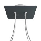 Square ceiling rose – A ceiling rose set with 4 holes and 4 side holes, 200 mm