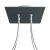  Square Rose-One 4 hole and 4 side hole ceiling rose kit, 200mm