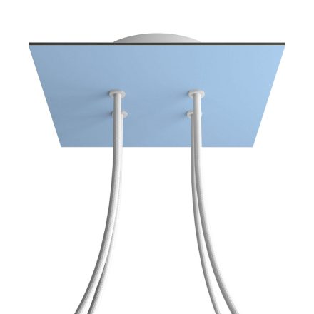 Square ceiling rose – A ceiling rose set with 4 holes and 4 side holes, 200 mm