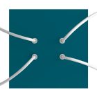 Square ceiling rose – A ceiling rose set with 4 holes and 4 side holes, 200 mm