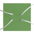 Square ceiling rose – A ceiling rose set with 4 holes and 4 side holes, 200 mm