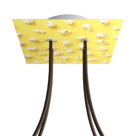    Square Rose-One 4-hole and 4-side hole ceiling rose set, 200 mm - PROMO