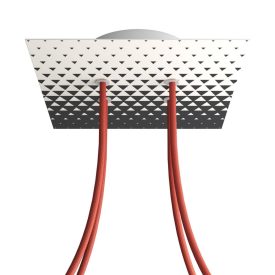    Square Rose-One 4-hole and 4-side hole ceiling rose set, 200 mm - PROMO