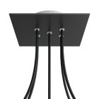 Square ceiling rose – A ceiling rose set with 5 holes and 4 side holes, 200 mm