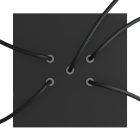 Square ceiling rose – A ceiling rose set with 5 holes and 4 side holes, 200 mm