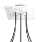 Square ceiling rose – A ceiling rose set with 5 holes and 4 side holes, 200 mm