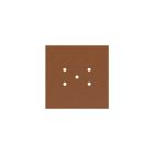 Square ceiling rose – A ceiling rose set with 5 holes and 4 side holes, 200 mm