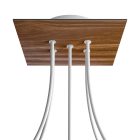 Square ceiling rose – A ceiling rose set with 5 holes and 4 side holes, 200 mm