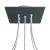 Square ceiling rose – A ceiling rose set with 5 holes and 4 side holes, 200 mm
