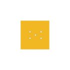 Square ceiling rose – A ceiling rose set with 5 holes and 4 side holes, 200 mm