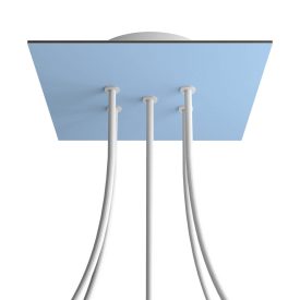   Square ceiling rose – A ceiling rose set with 5 holes and 4 side holes, 200 mm
