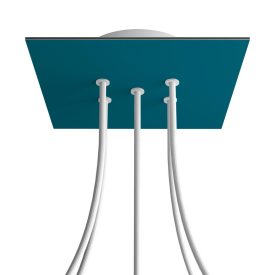   Square ceiling rose – A ceiling rose set with 5 holes and 4 side holes, 200 mm