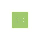 Square ceiling rose – A ceiling rose set with 5 holes and 4 side holes, 200 mm