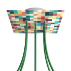 Square Rose-One 5-hole and 4-side hole ceiling rose set, 200 mm - PROMO