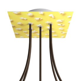   Square Rose-One 5-hole and 4-side hole ceiling rose set, 200 mm - PROMO