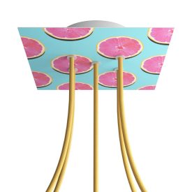   Square Rose-One 5-hole and 4-side hole ceiling rose set, 200 mm - PROMO